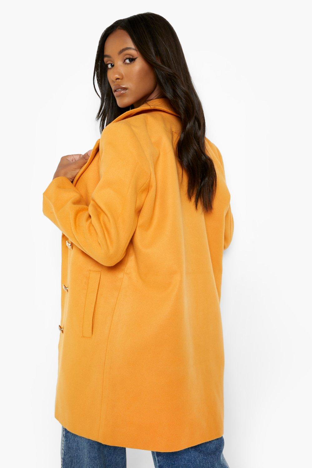 Boohoo wool look coat hotsell in camel