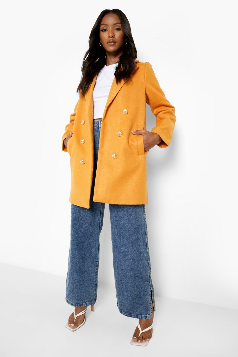 Petite 2024 mustard coat