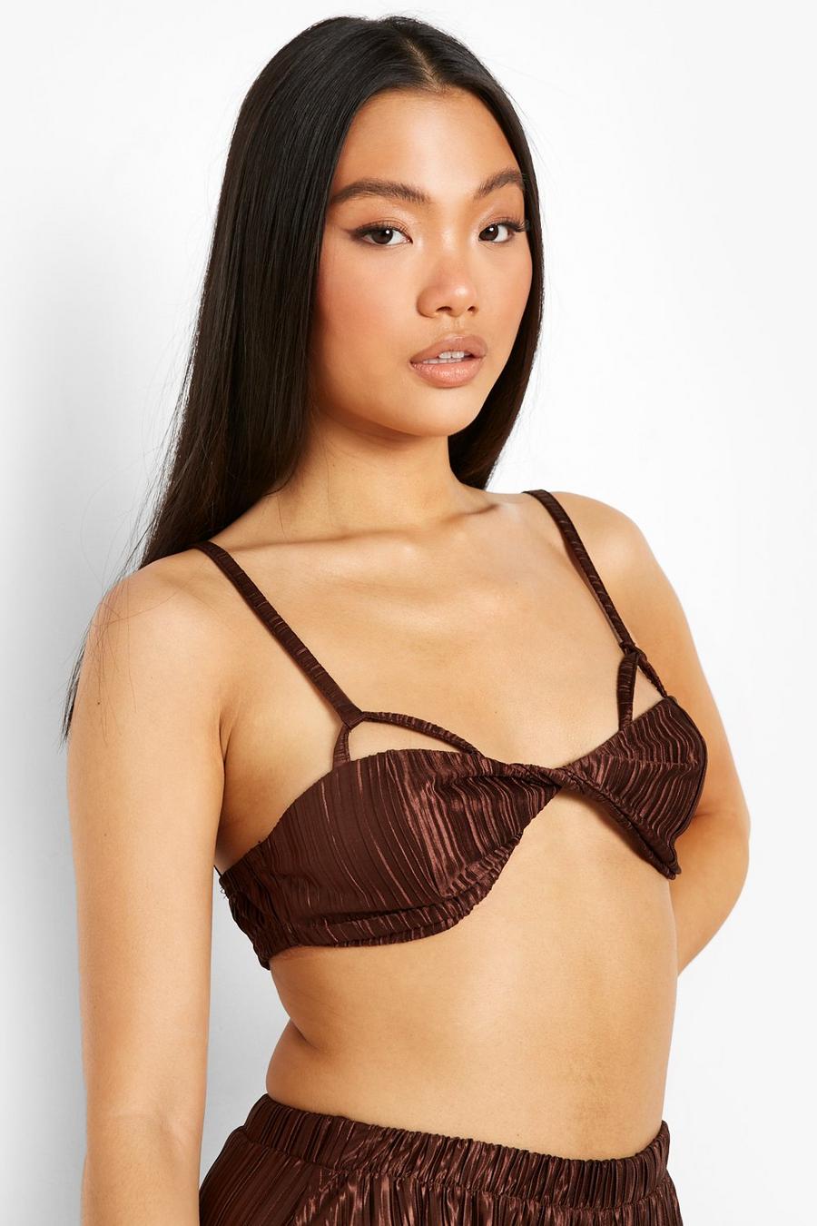 Chocolate Petite - Bralette med cut-outs image number 1
