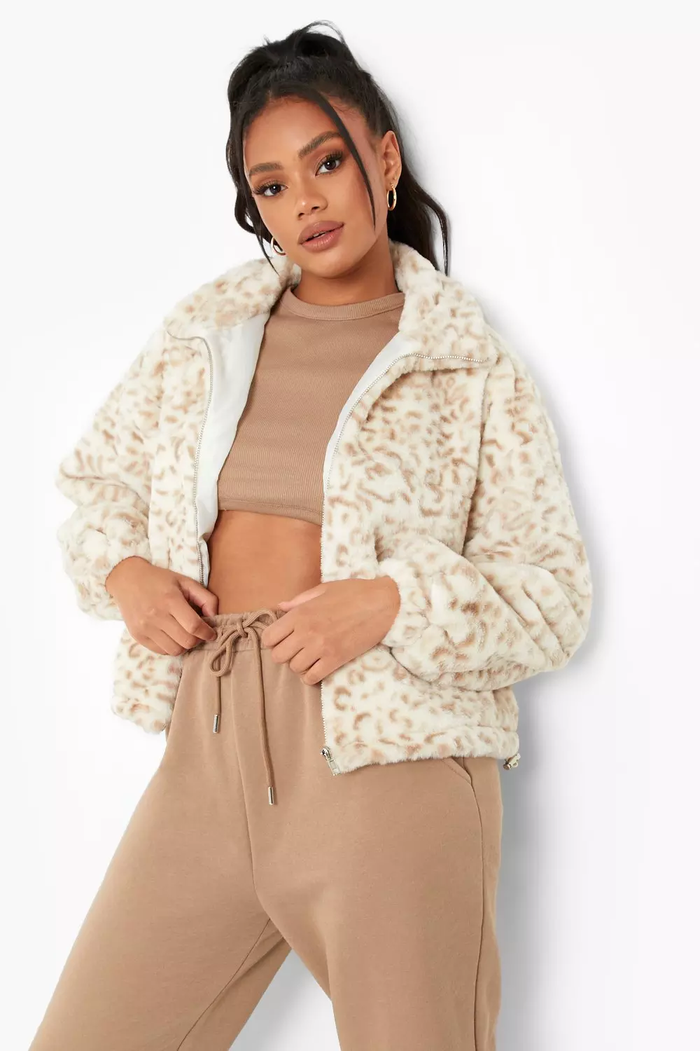 Petite leopard outlet jacket