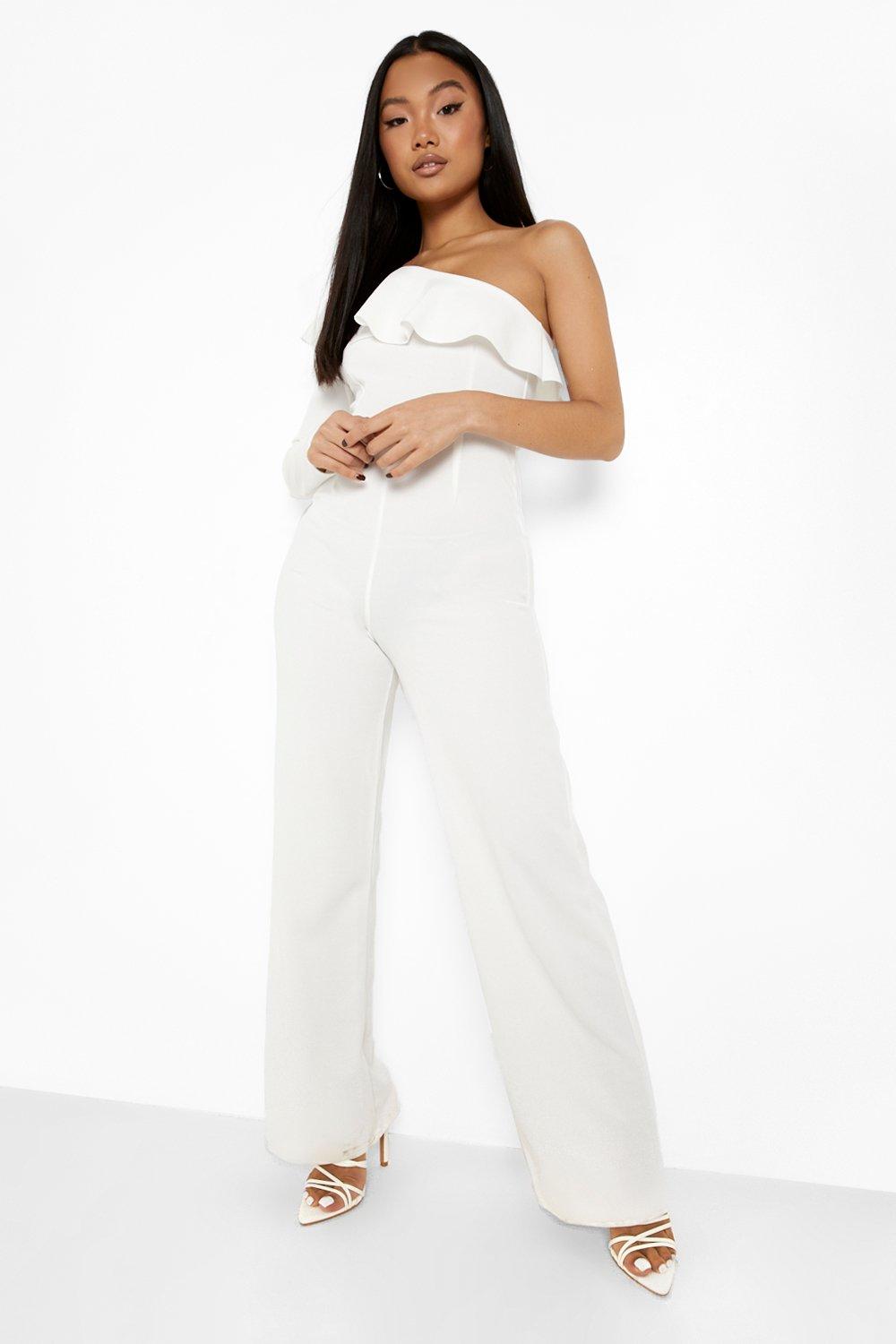 All white store jumpsuit petite