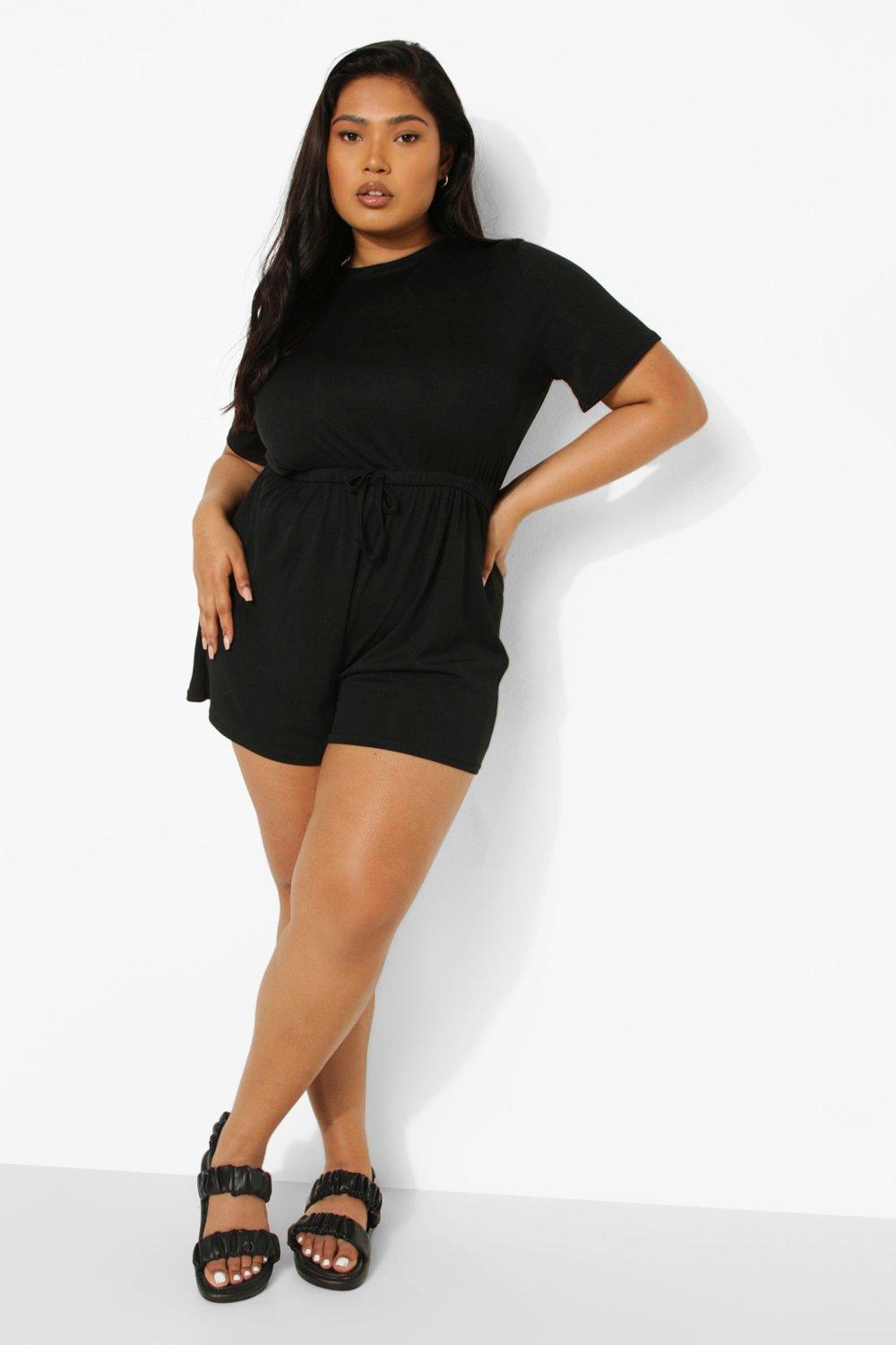 Vacation Playsuit In Black Ponte Retro Inspired Clothing, 51% OFF