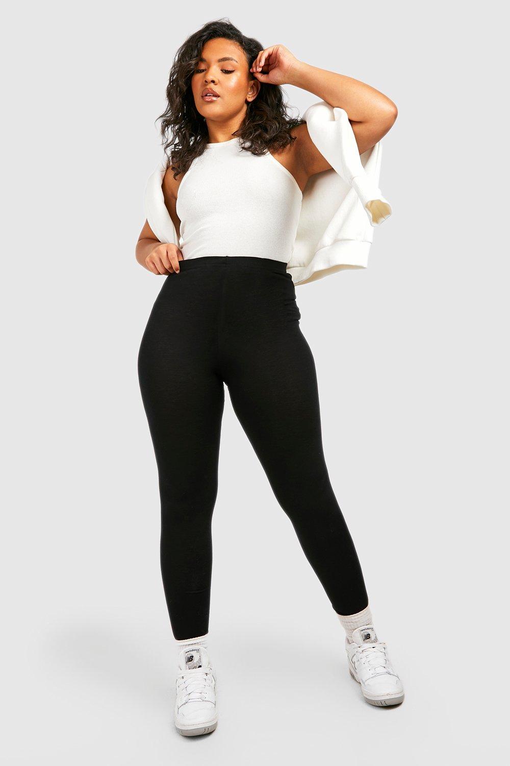 Plus 2 Pack Pu Leggings & Basic Leggings