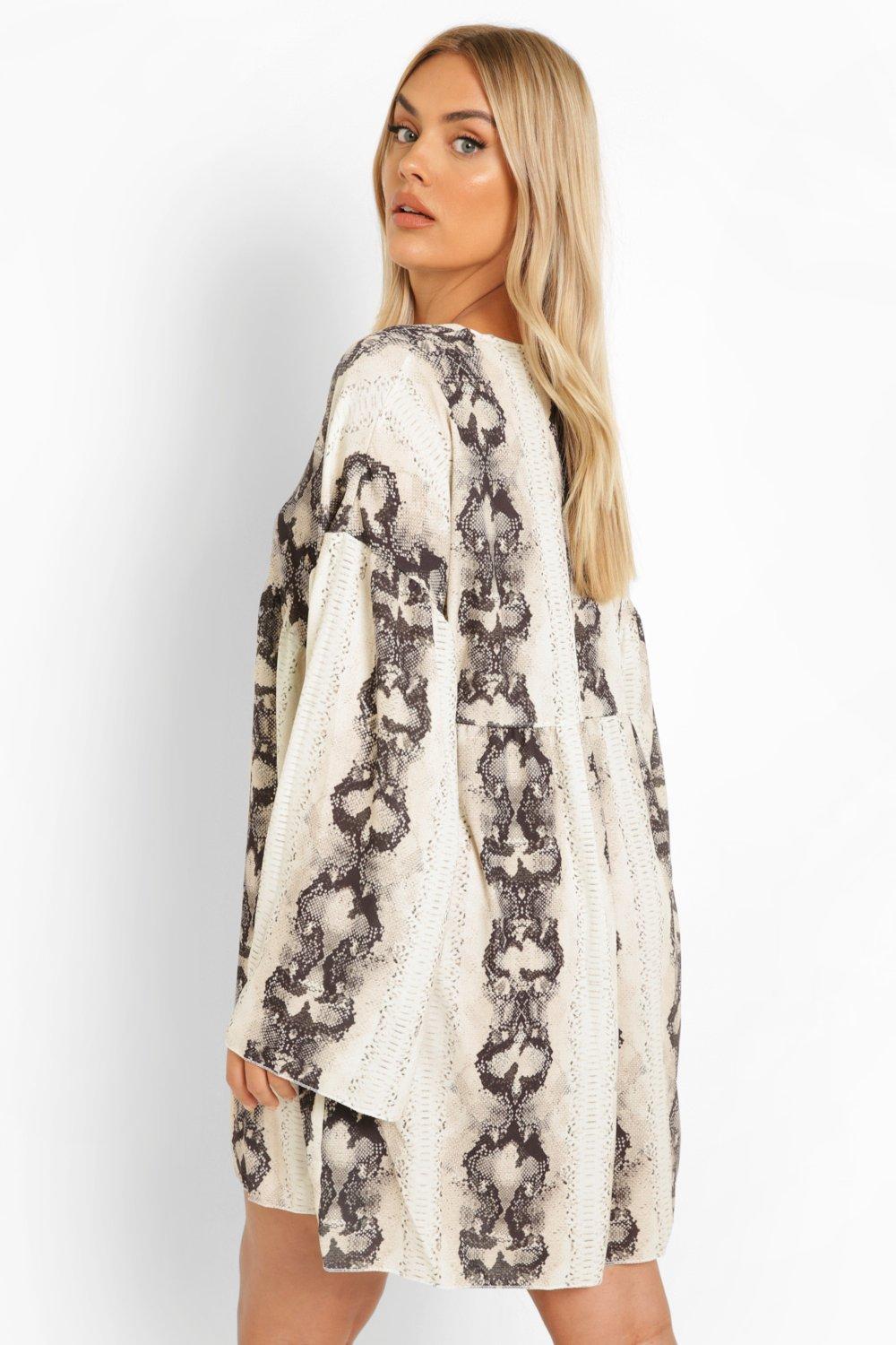 Plus snake print top dress