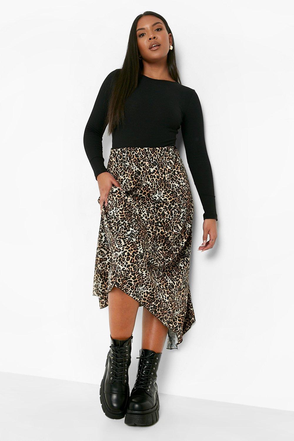 Leopard wrap skirt plus sale