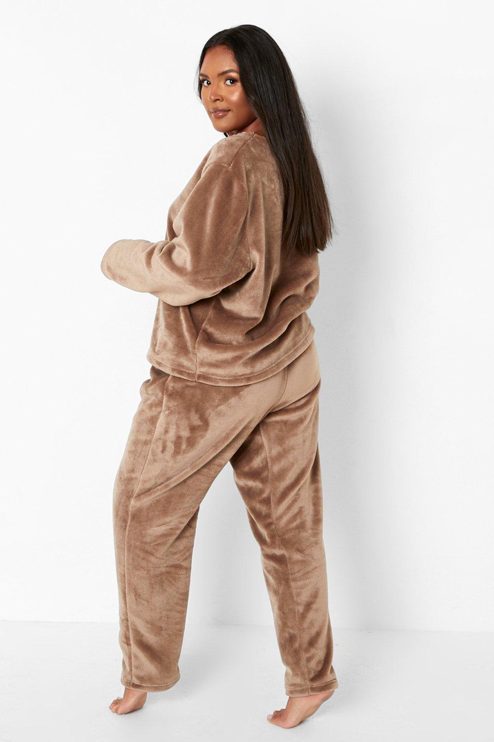 Faux fur pajama discount set