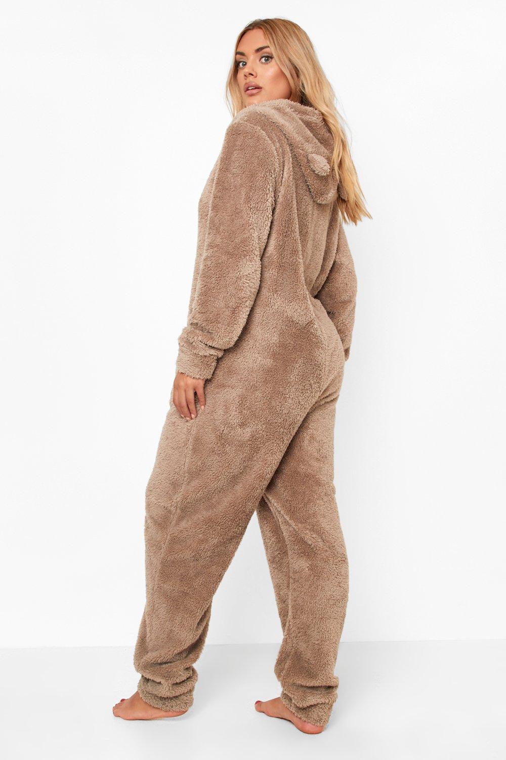 Plus Fluffy Bear Ear Onesie