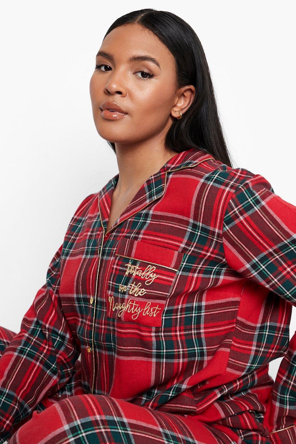 Naughty List Pajama Long Sleeve T-Shirt & Flannel Pants Set