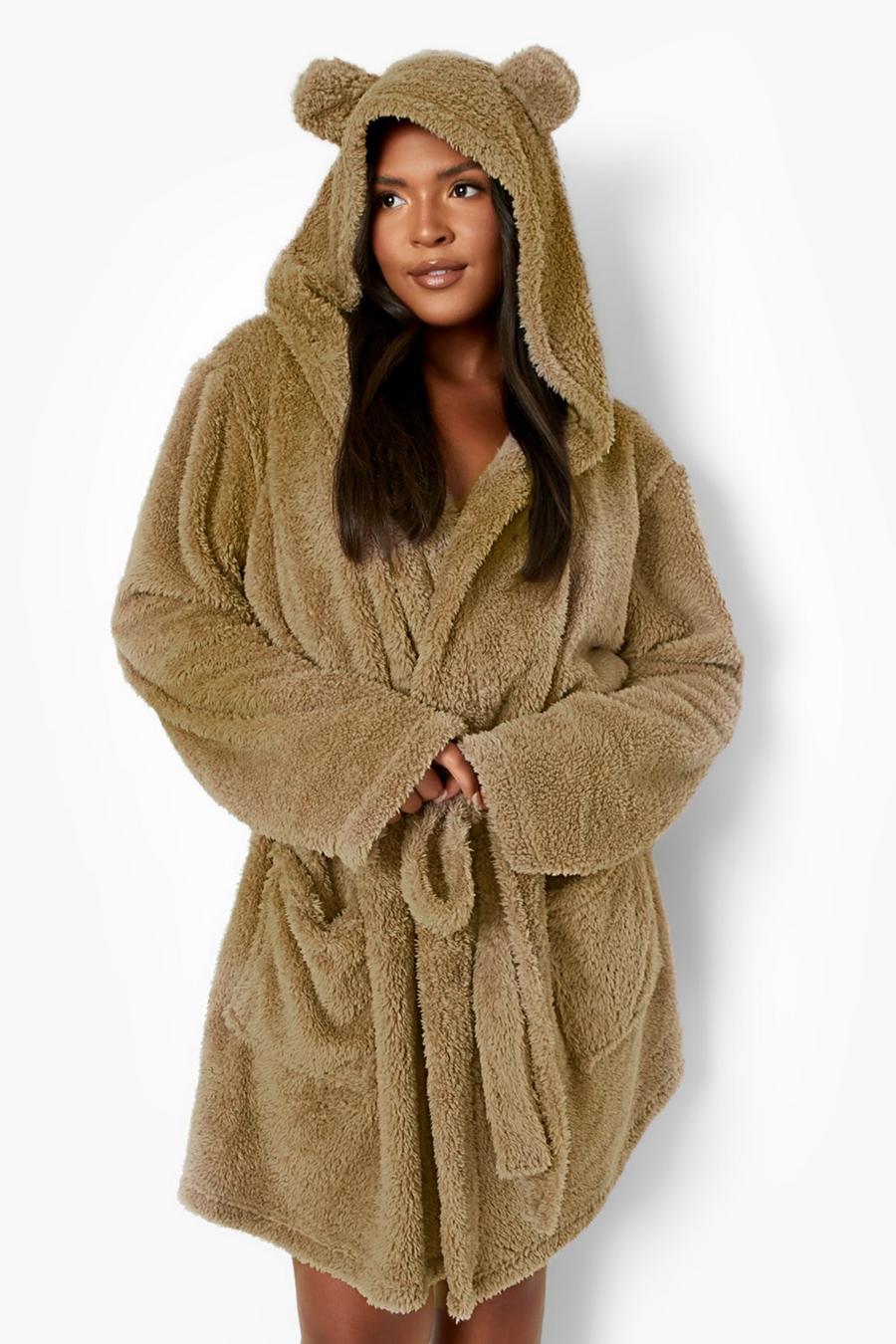 Toffee Plus Fluffy Bear Ear Robe image number 1