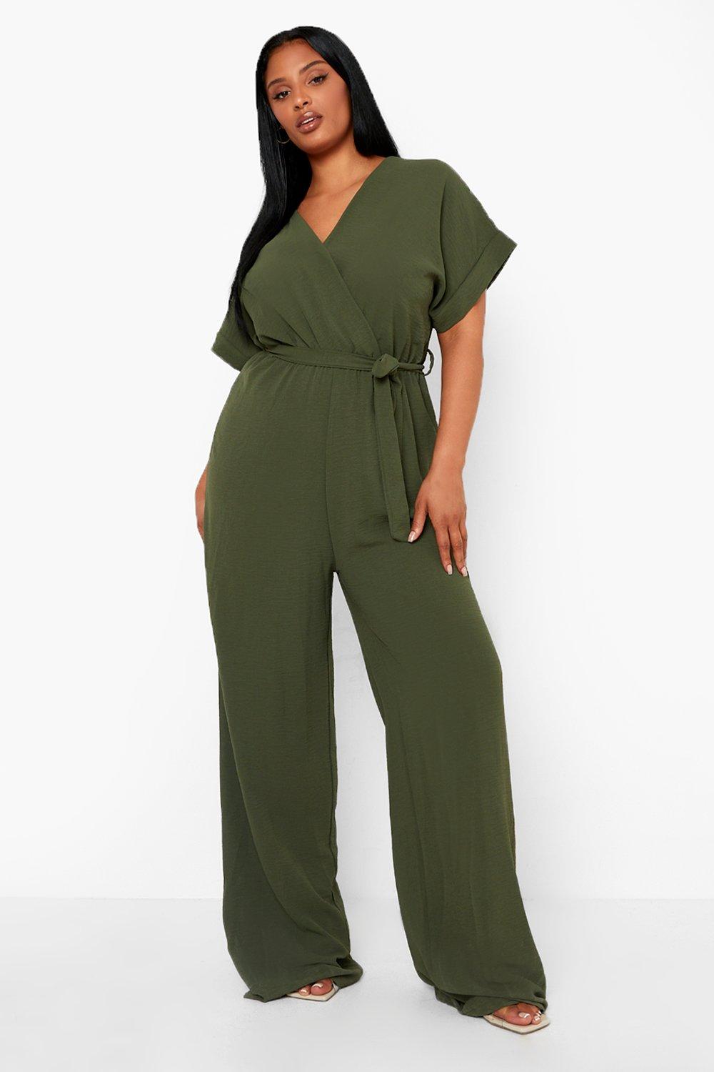 Plus size store jumpsuits boohoo