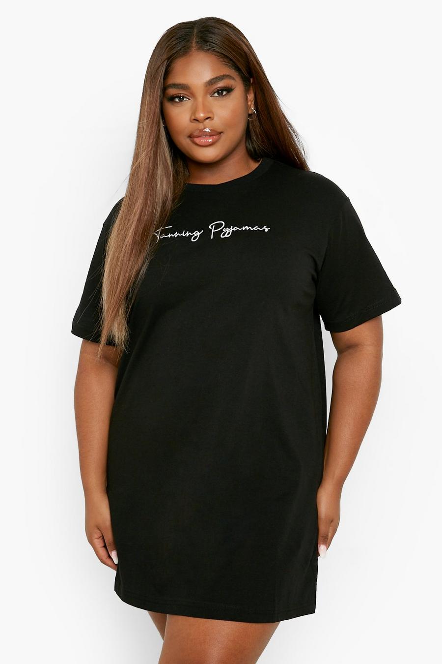 Camicia da notte Plus Size Tanning, Black image number 1