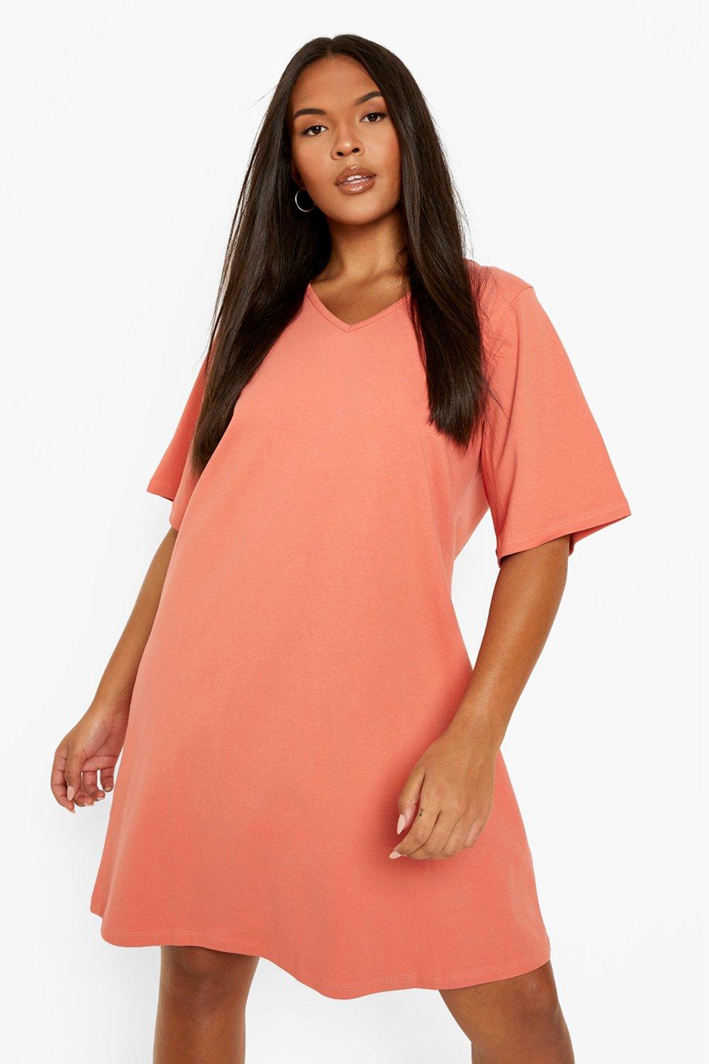 plus size t shirt swing dress