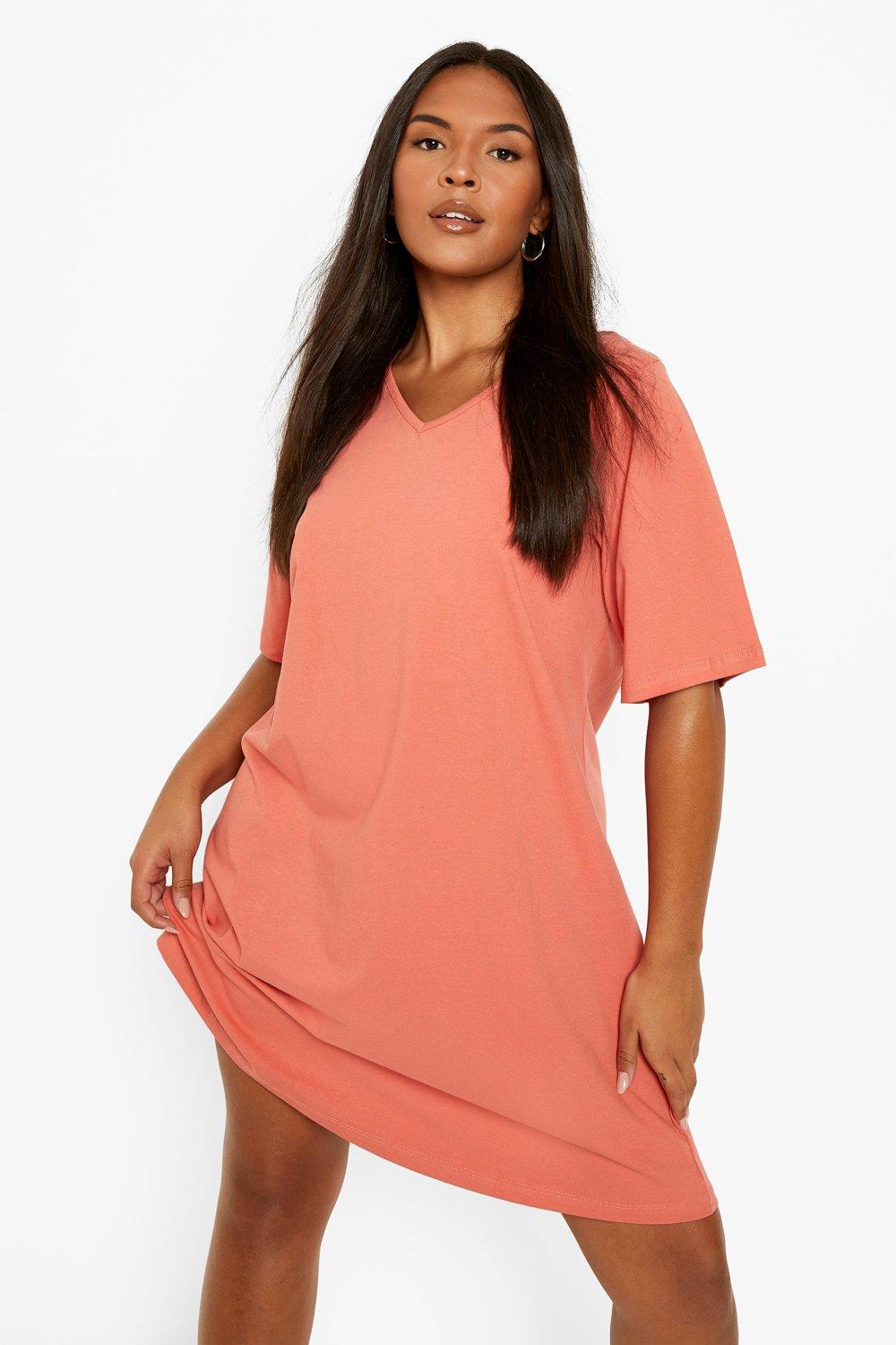 Plus V Neck Swing Dress | boohoo