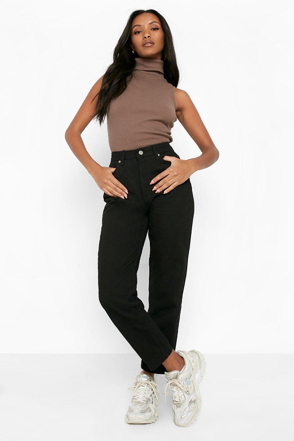 screech Foranderlig tømrer Petite High Rise Mom Jeans | boohoo