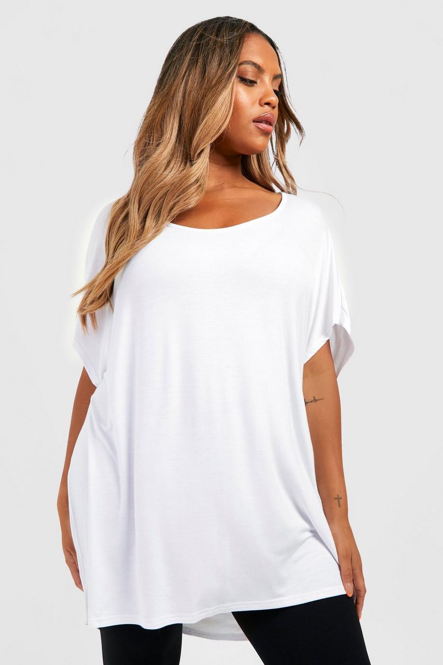Plus Oversize T-Shirt, White image number 1
