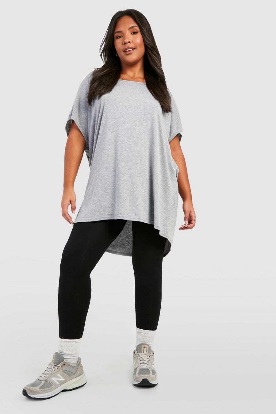 Grey Plus Recycled Oversized T-Shirt image number 1