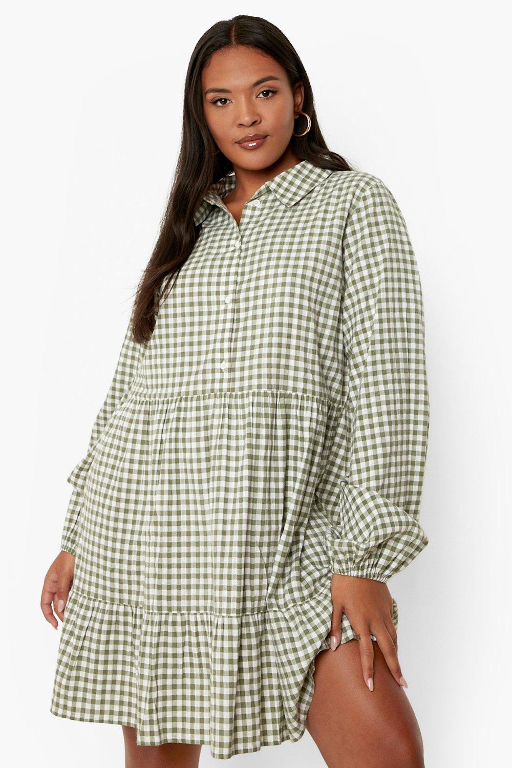 plus size seersucker dress