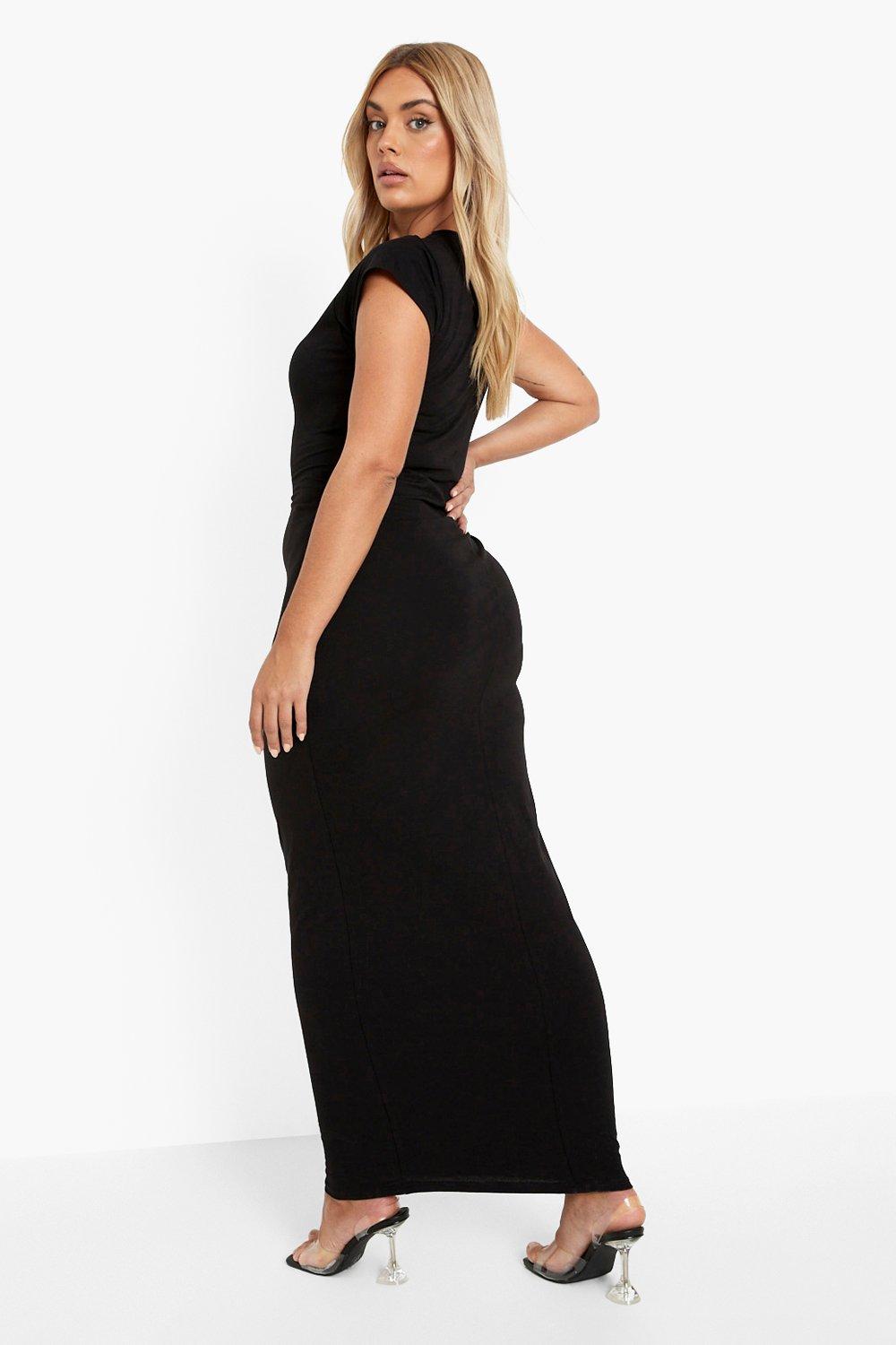 Plus Cap Sleeve Maxi Dress