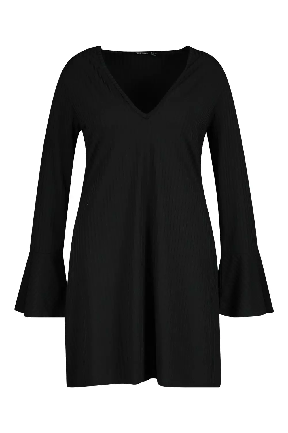 Plus Jumbo Rib Plunge Shift Dress