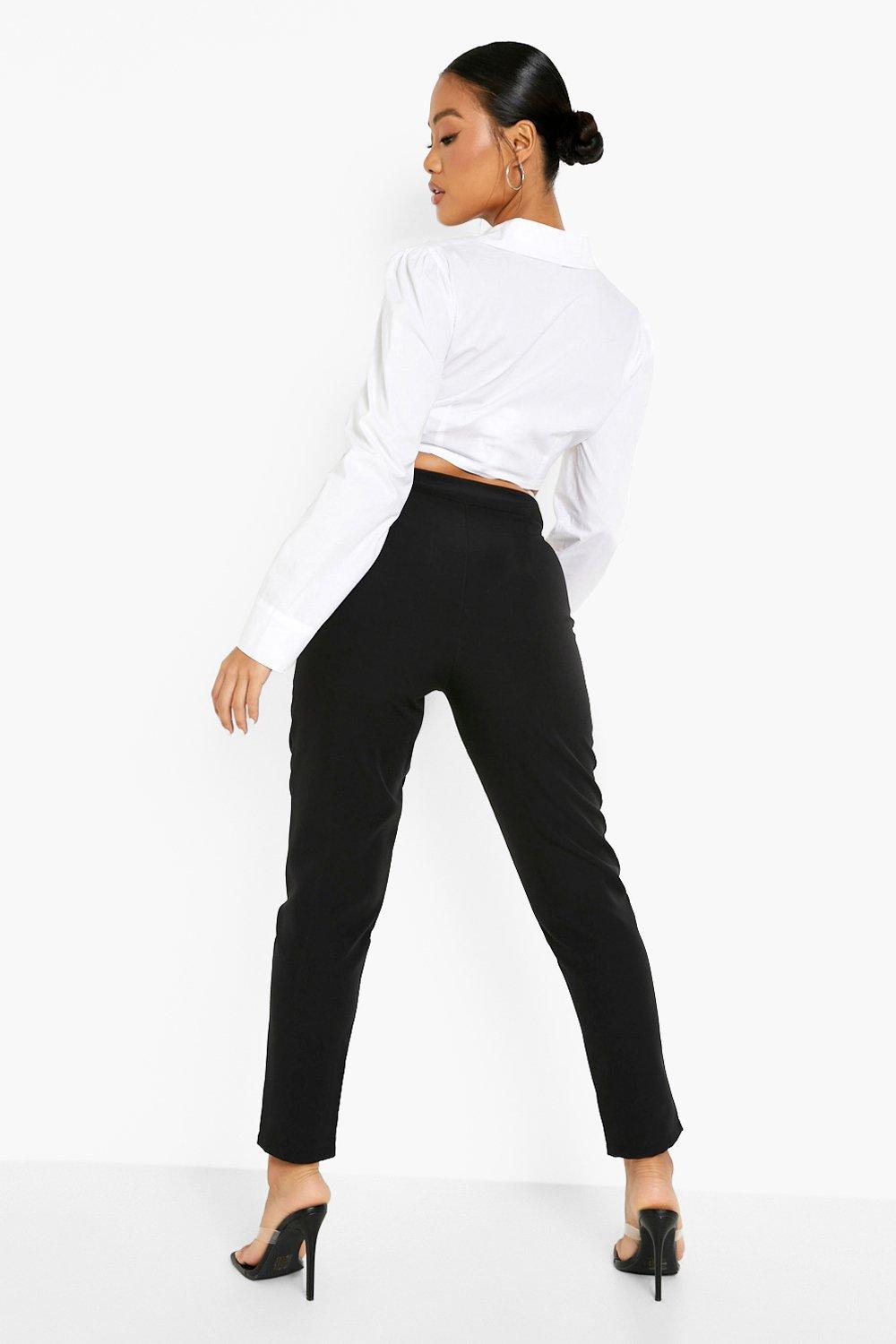 Petite black cigarette deals trousers