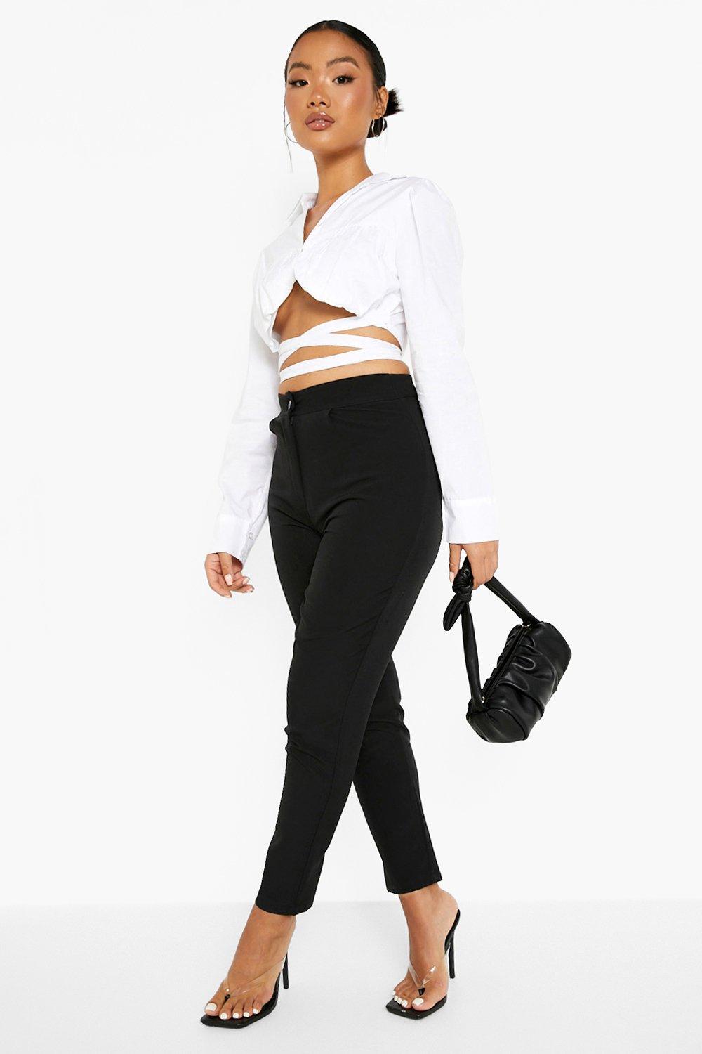 Petite Button Dress Pants