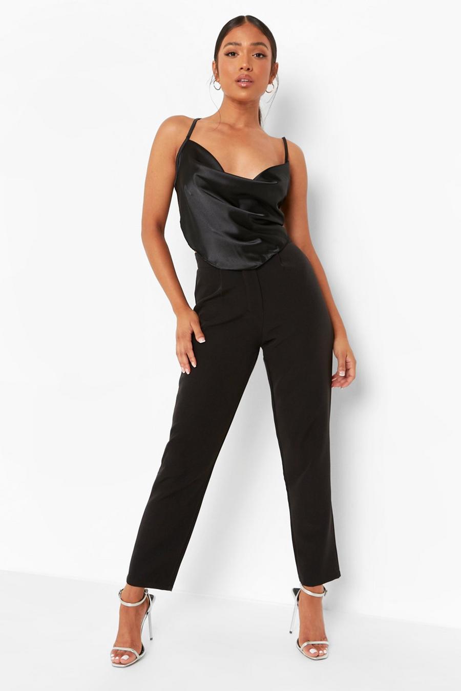 Black Petite Tailored Trousers image number 1