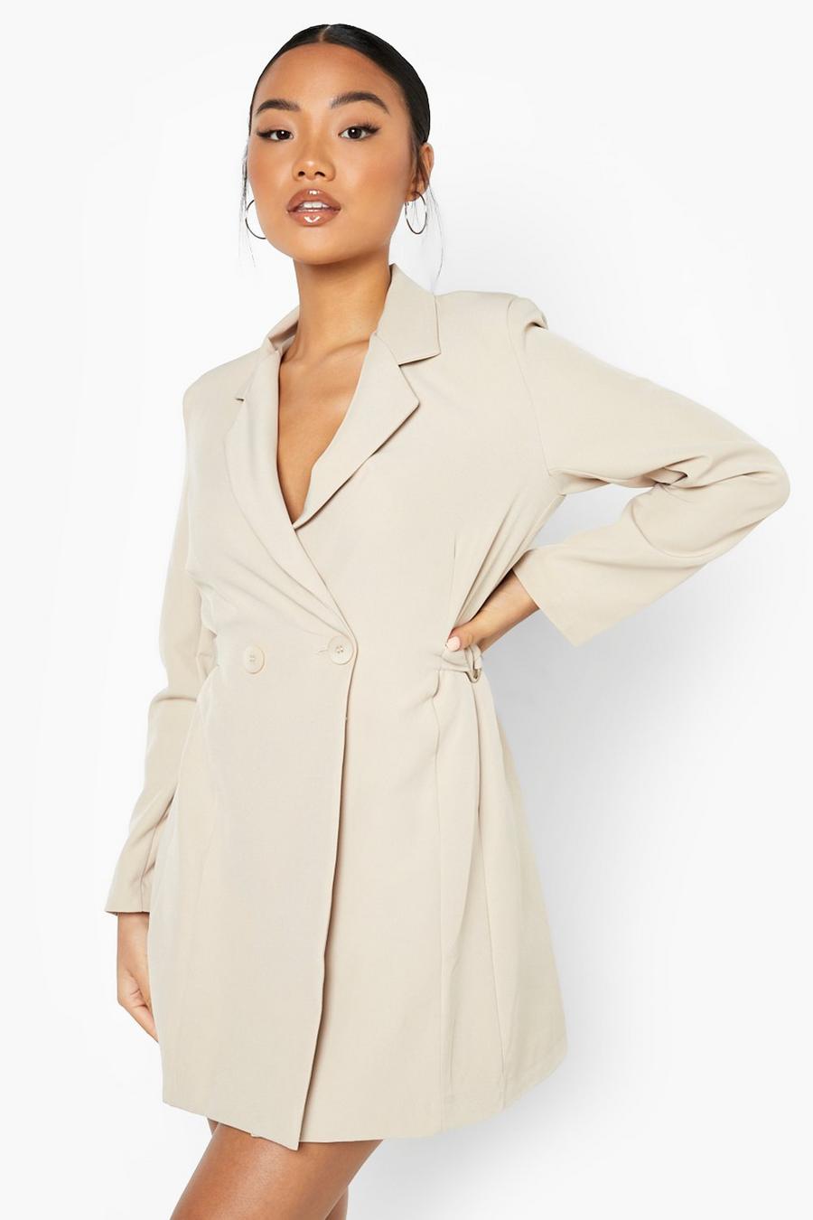 Stone Petite Tailored D-ring Belted Blazer Dress image number 1