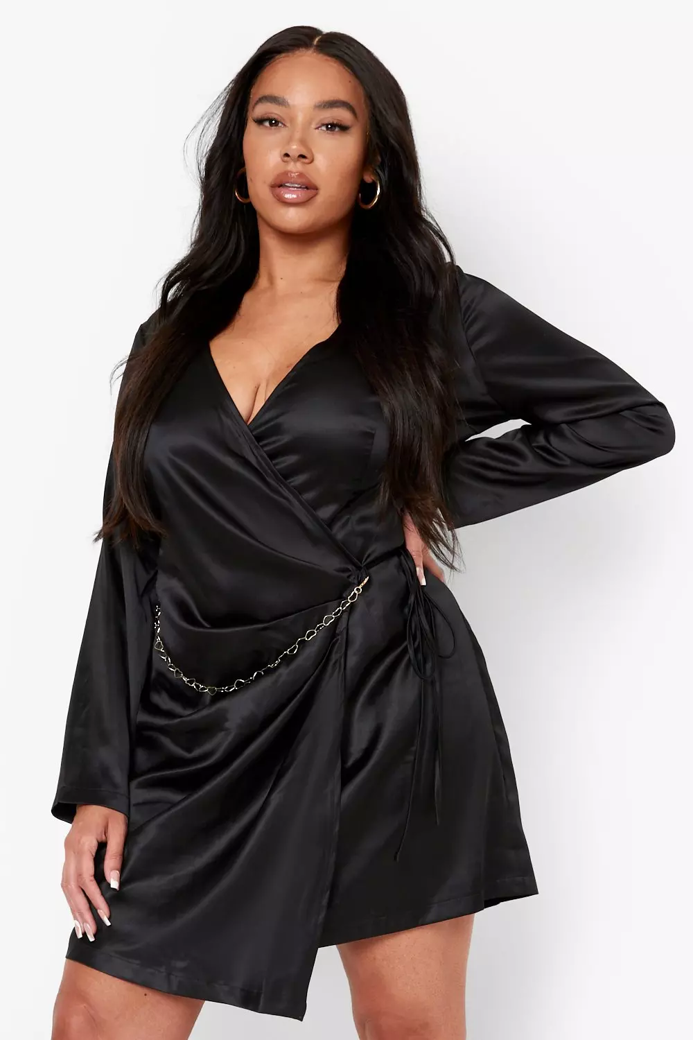 Chain store wrap dress