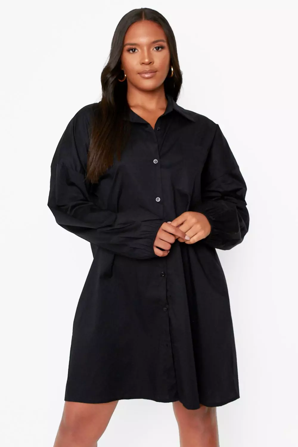 Topshop black hot sale shirt dress