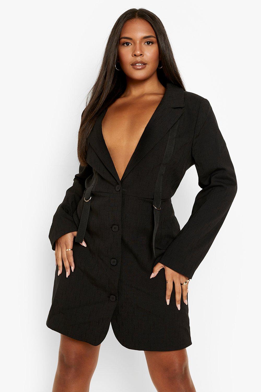 Boohoo plus blazer on sale dress