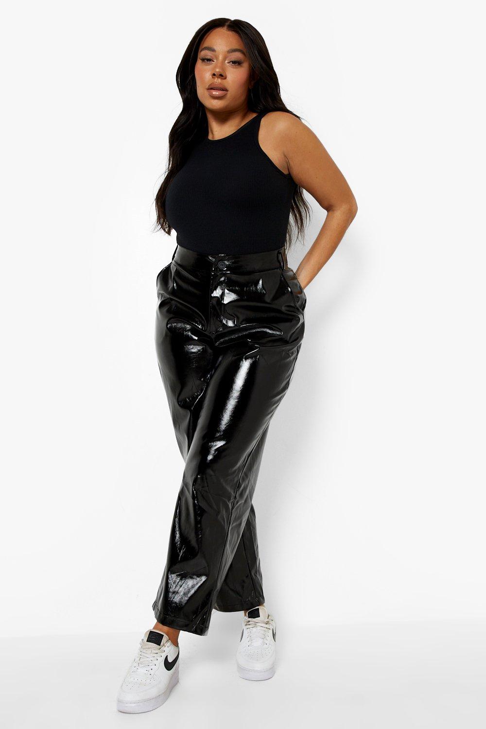 Plus size vinyl pants best sale