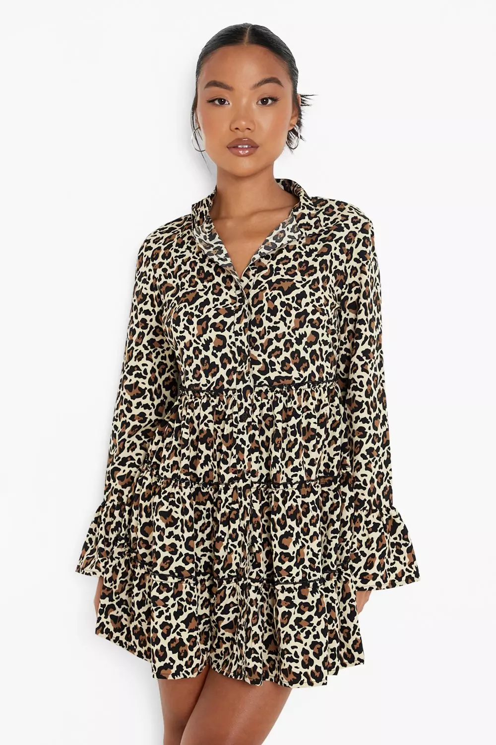 Boohoo petite outlet smock dress