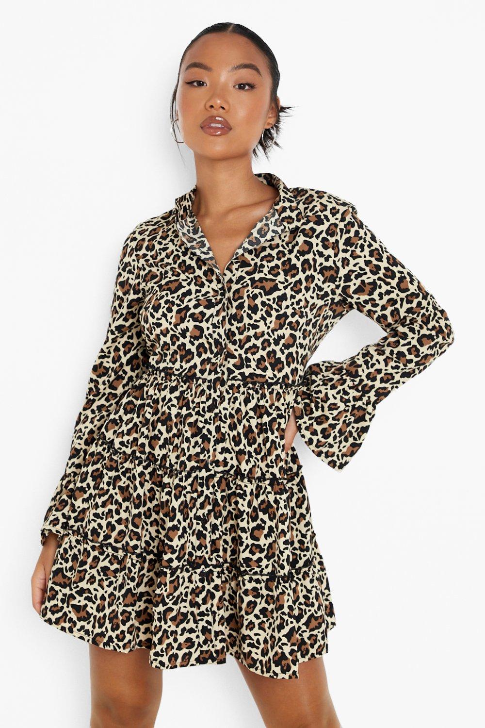 Leopard hotsell tiered dress