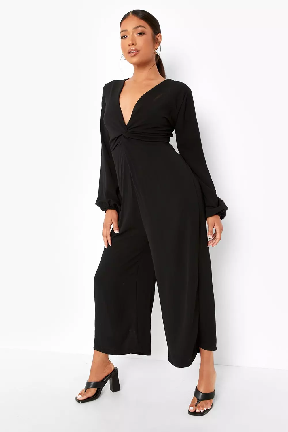 Petite long 2025 sleeve jumpsuits