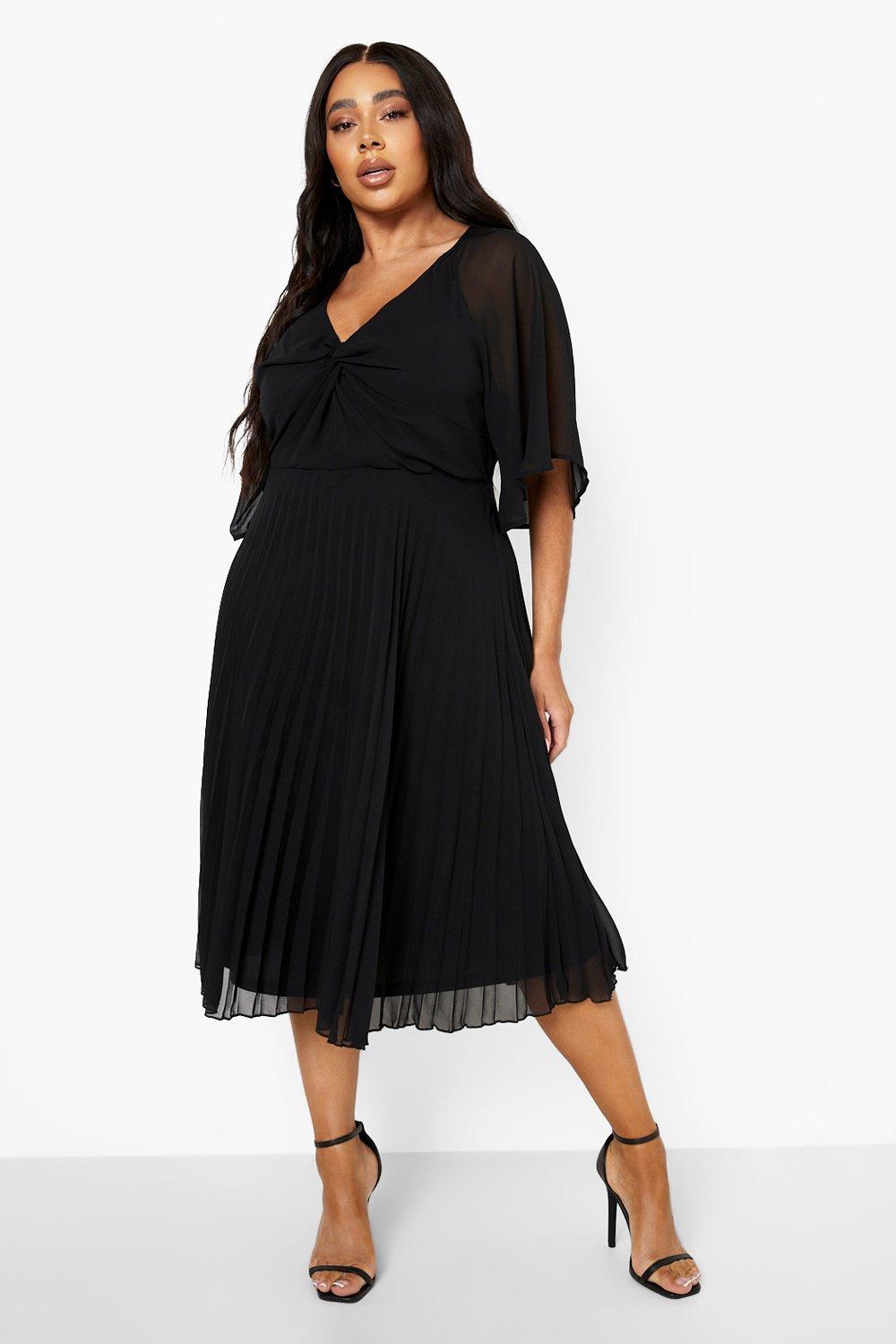 Boohoo black plus 2025 size dress