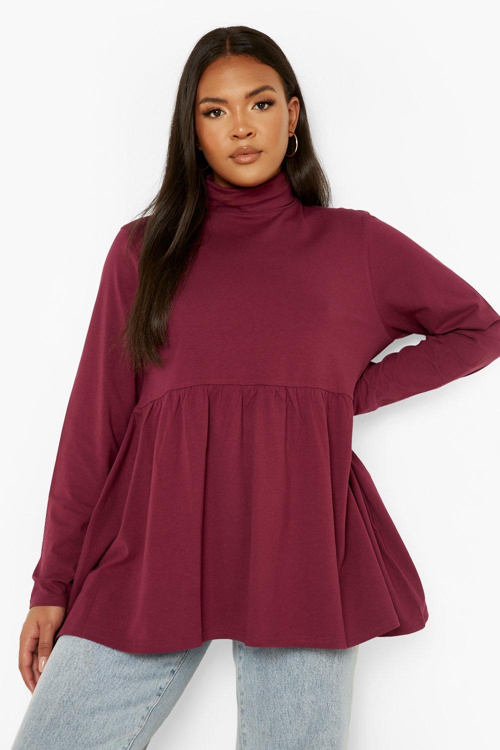 Turtleneck cheap peplum top