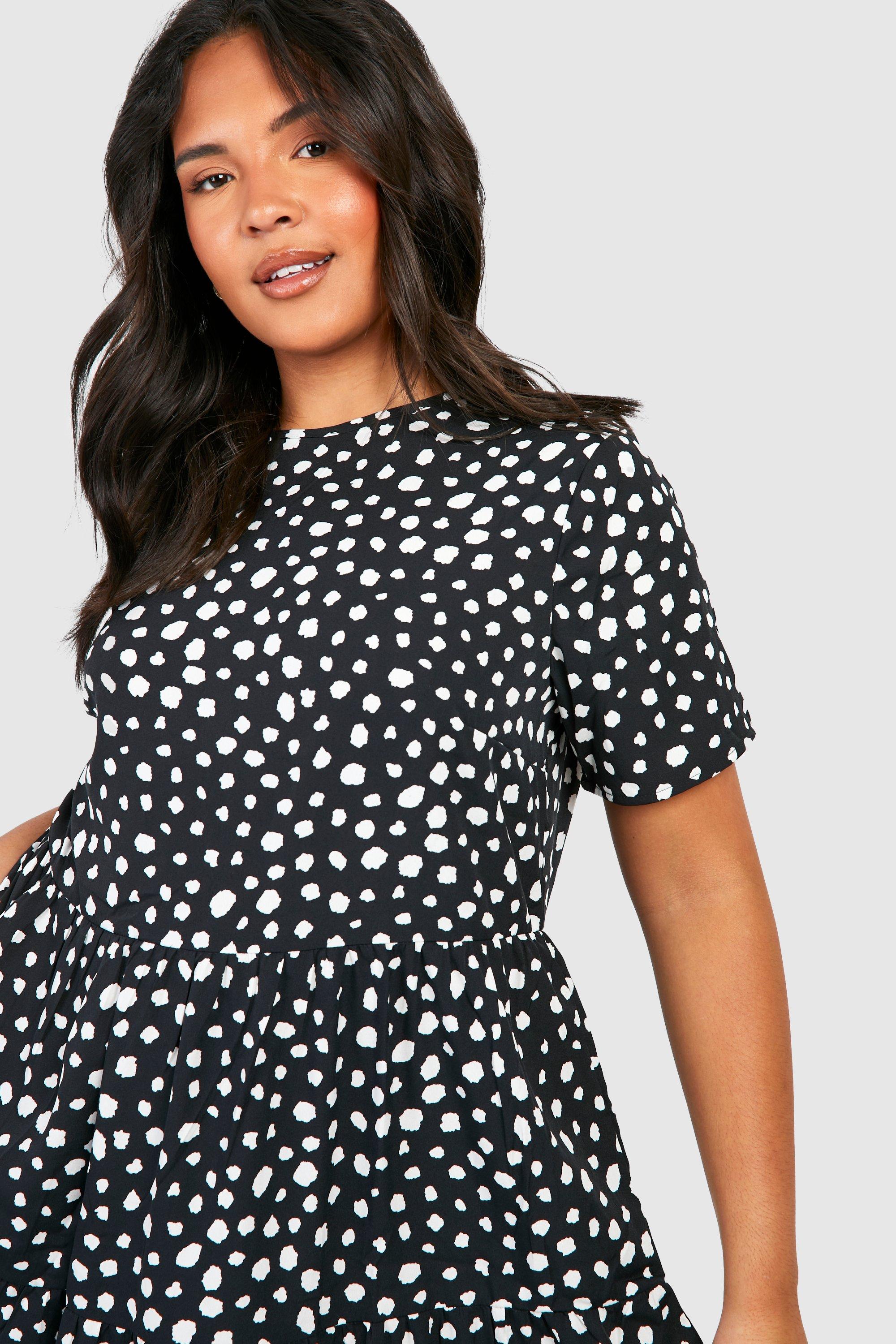 Boohoo black 2025 white dress