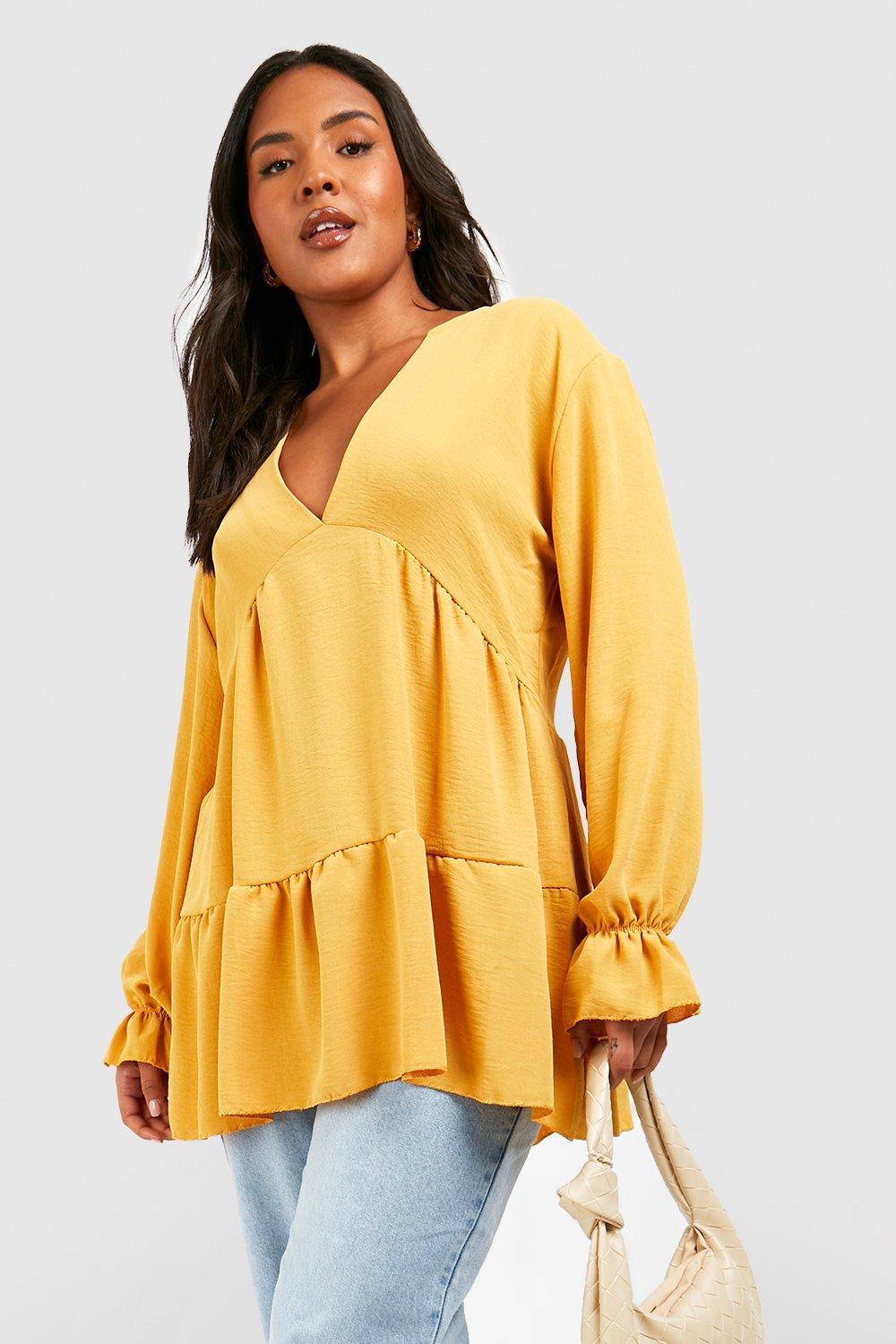 Mustard yellow top plus clearance size