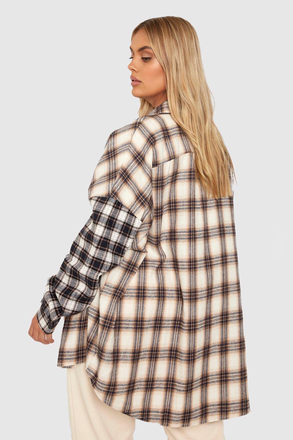 Chemise a best sale carreaux oversize femme