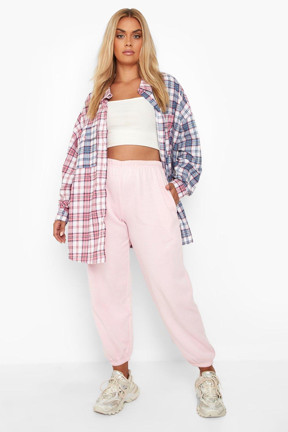 Womens best sale check joggers