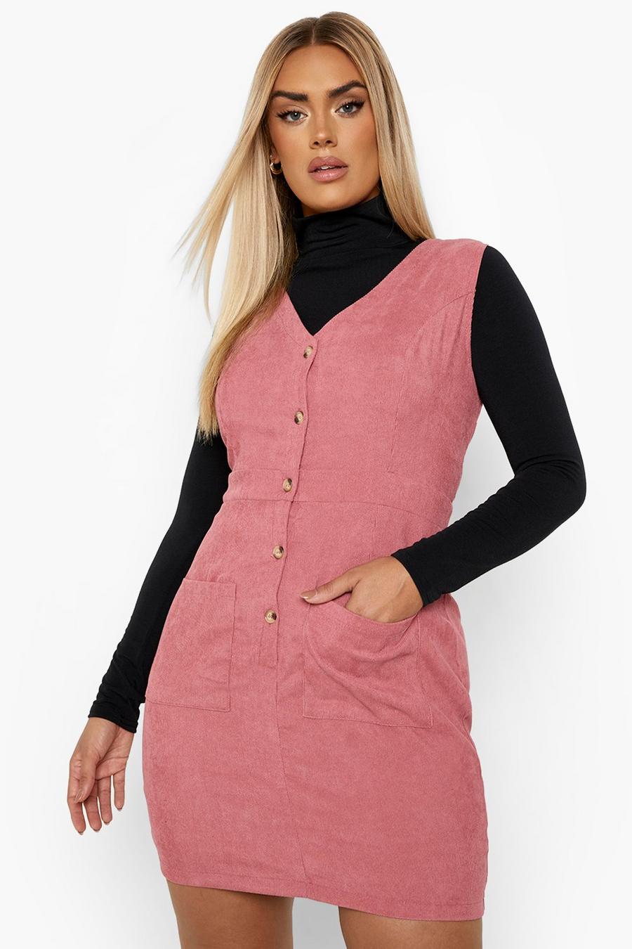 Berry Plus Cord Pinafore Dress image number 1