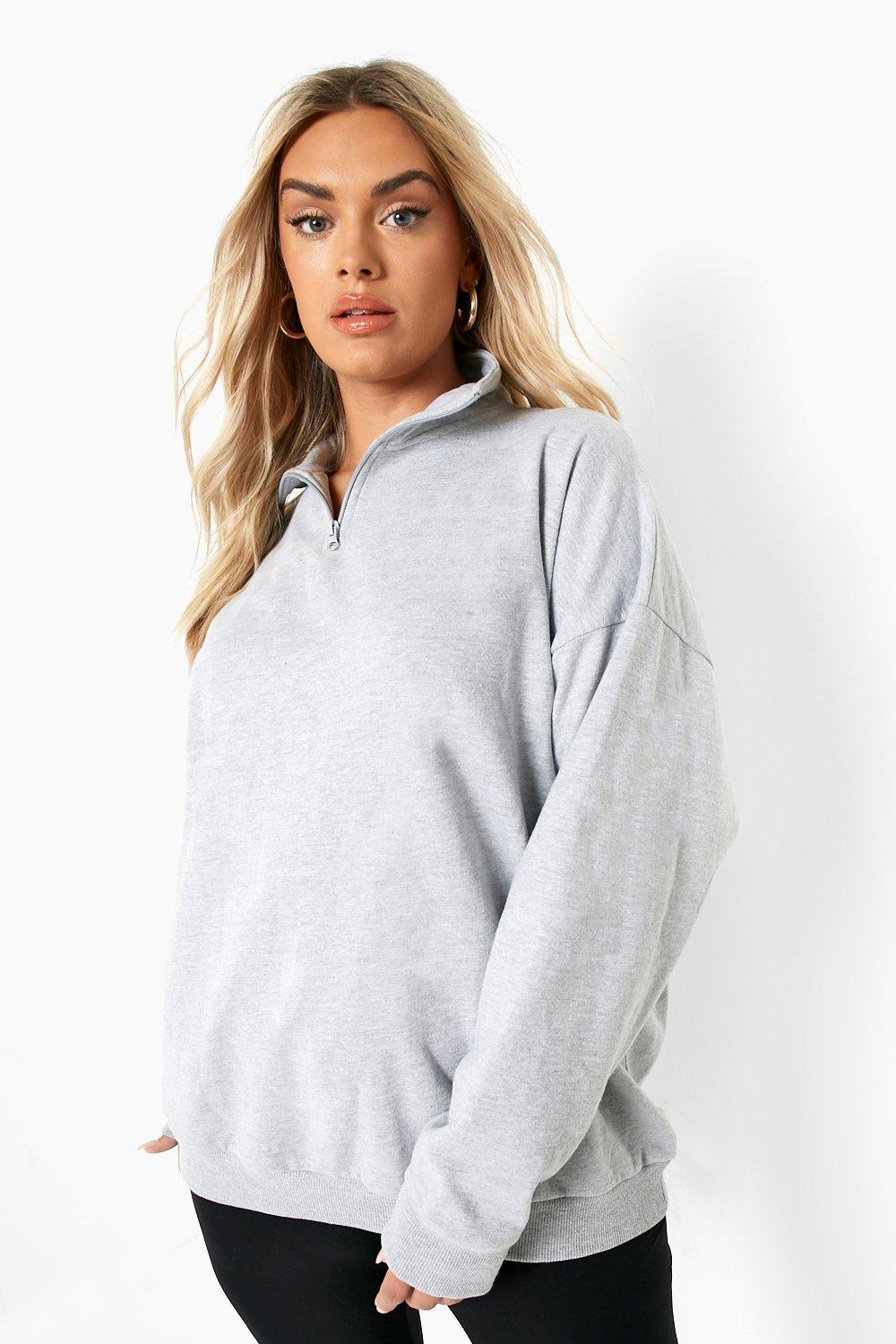 Oversized half zip on sale sweatshirt