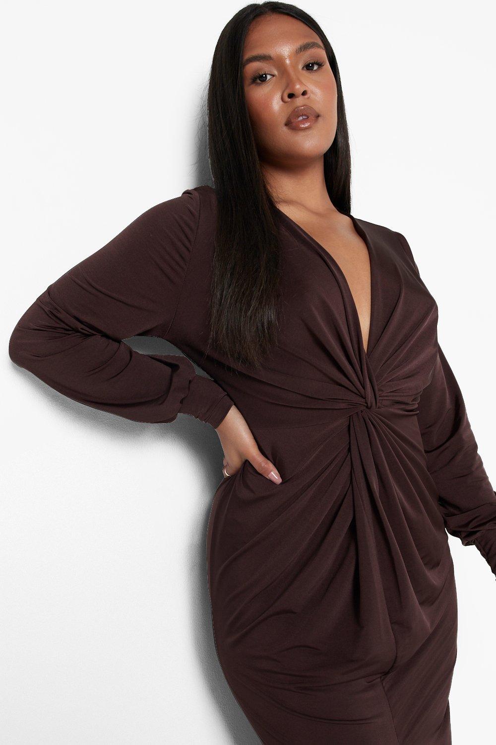 boohoo plus size dresses