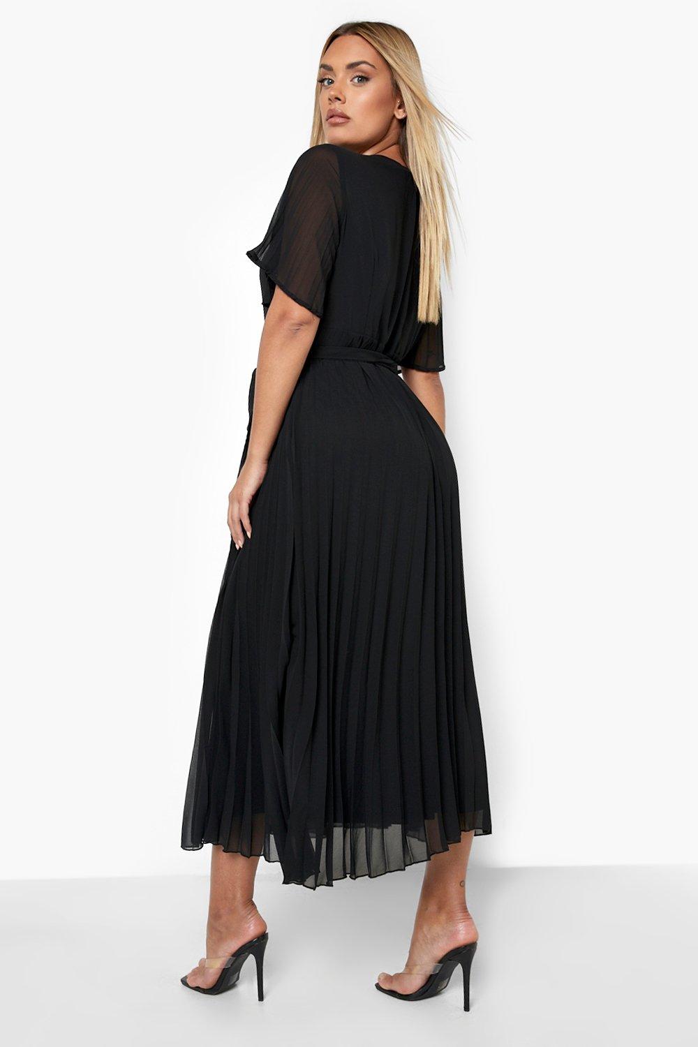 New look black pleated 2024 dress