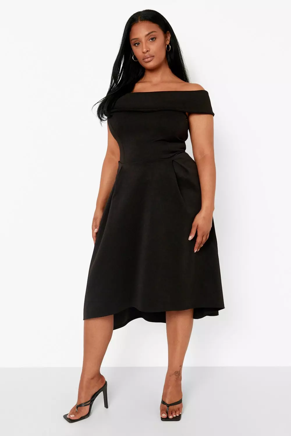 Boohoo double store layer midi dress