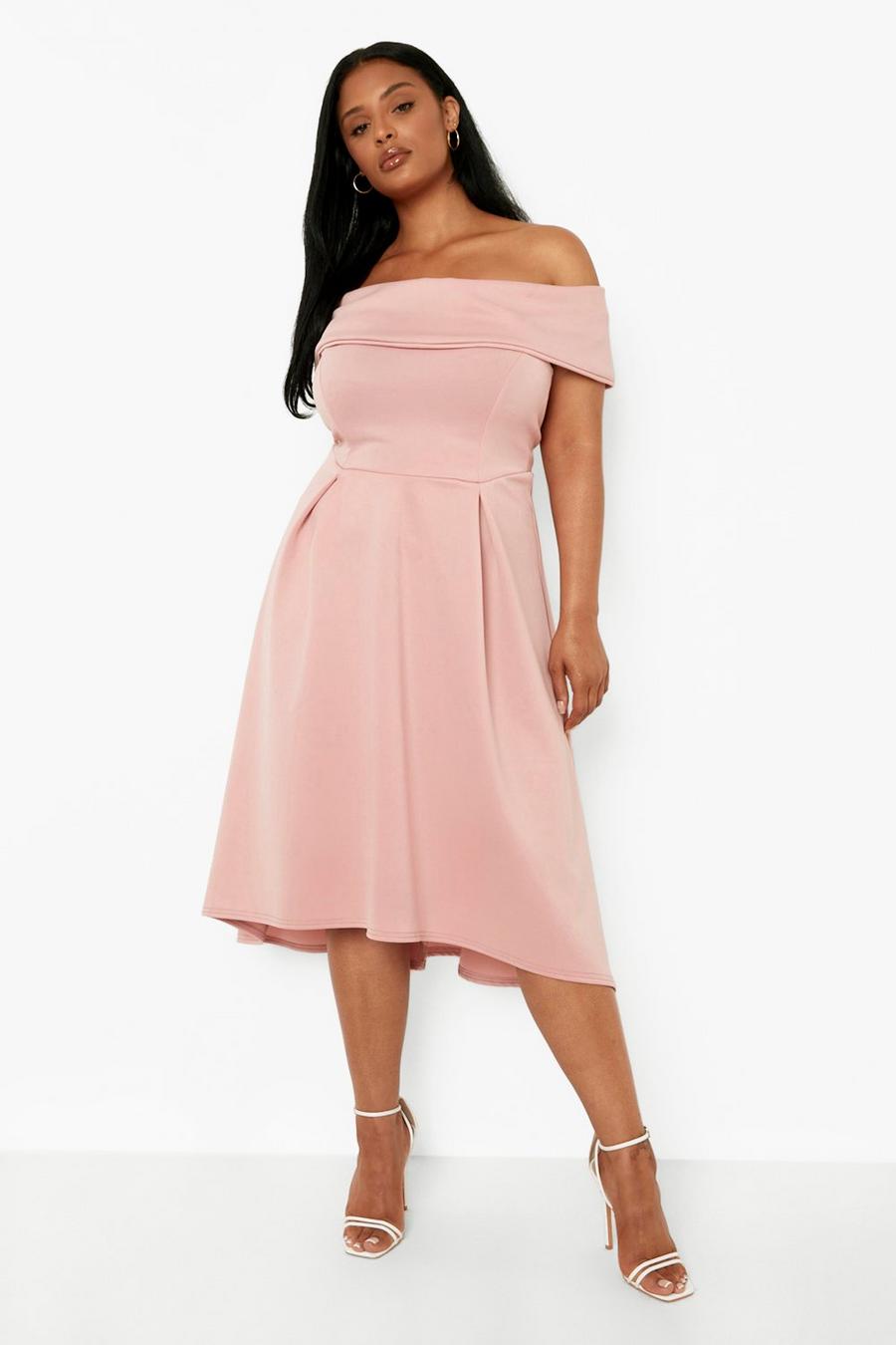 Rose Plus Double Layer Midi Dress image number 1