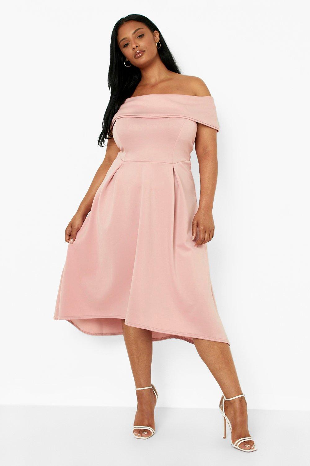 boohoo plus midi dress