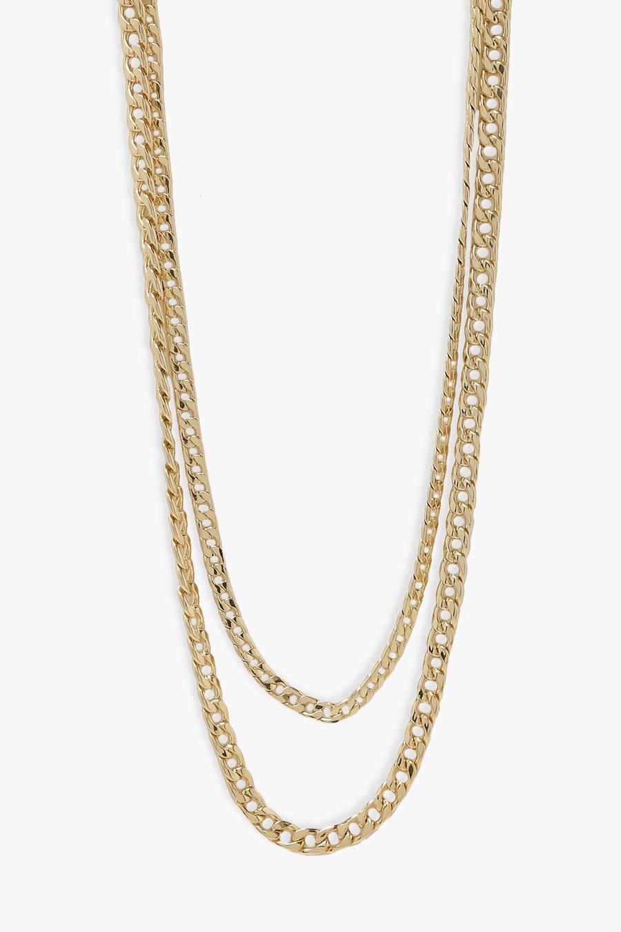 Gold Plus Layer Chain Choker image number 1