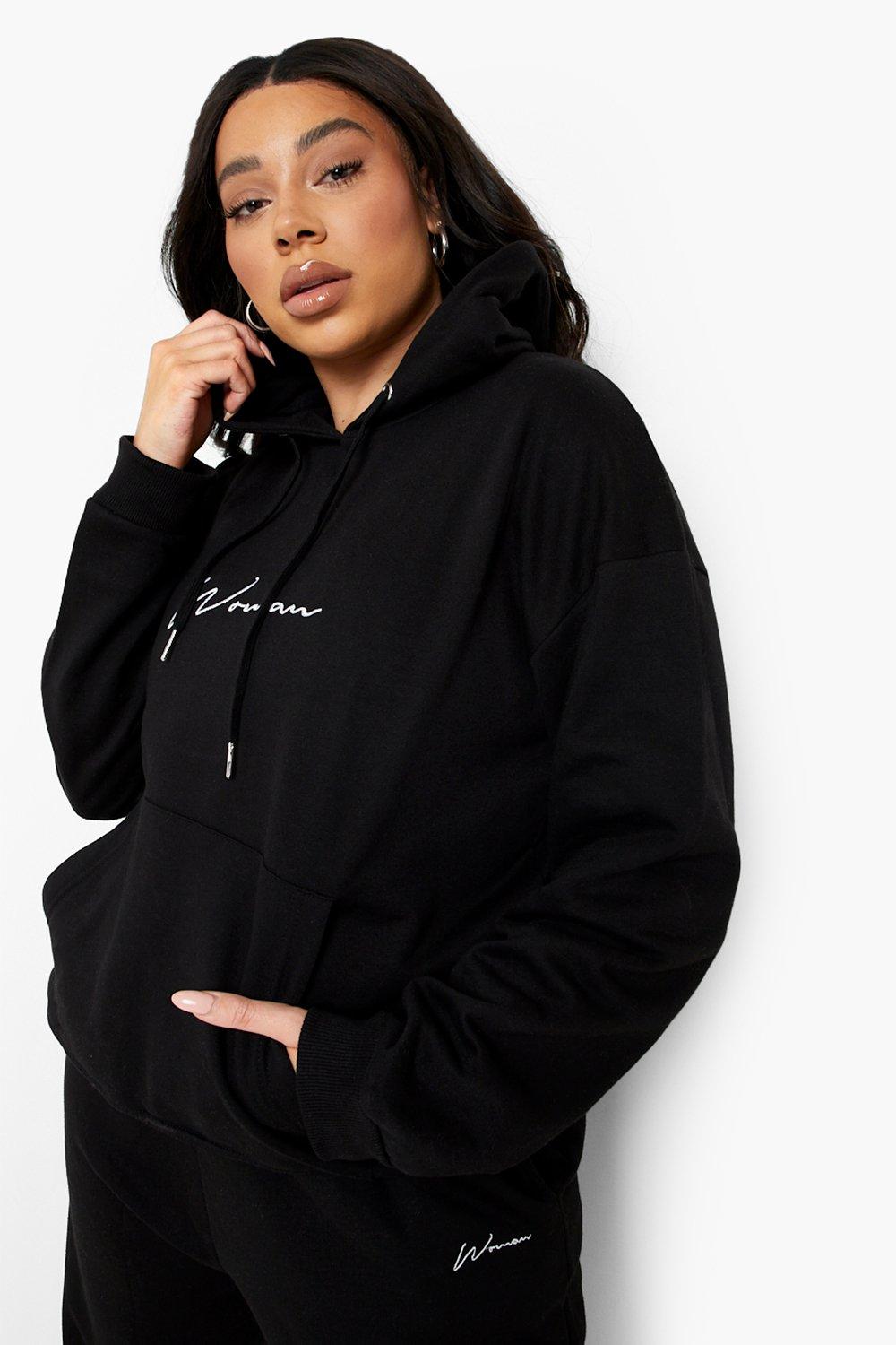 Sweat a capuche noir oversize femme hotsell