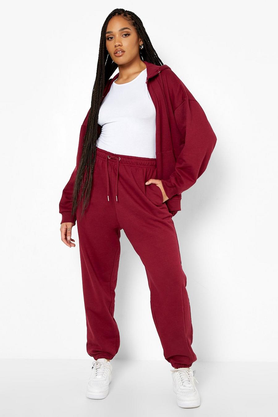 Berry red Plus Oversized Joggers